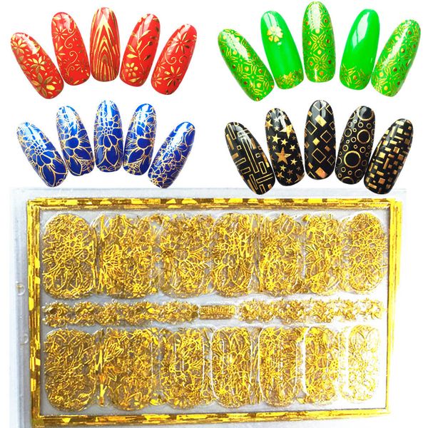 8pcs gold bronzing 3d nail stickers holographic flower star circle butterfly nail art decorations manicure decals, Black
8pcs gold bronzing 3d nail stickers holographic flower star circle butterfly nail art decorations manicure decals, Black