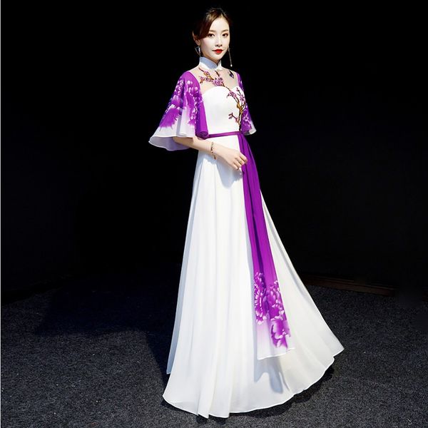 new summer woman vintage robe fashion floral dress mosaic 1/2 sleeve panelled clothing stand collar dress asia style long loose casual dress, Black;gray
new summer woman vintage robe fashion floral dress mosaic 1/2 sleeve panelled clothing stand collar dress asia style long loose casual dress, Black;gray