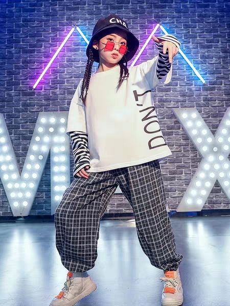 children street dance costume autumn girls jazz long-sleeve suit boys hip hop performance costume kids catwalk show wear, White
children street dance costume autumn girls jazz long-sleeve suit boys hip hop performance costume kids catwalk show wear, White