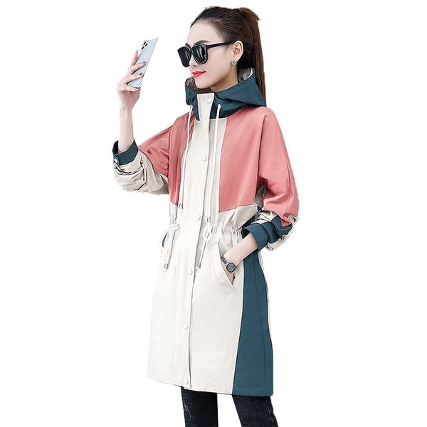 women's trench coats female windbreaker 2021 fashion loose hooded outerwear spring autumn mid-length plus size coat 3xl r10, Tan;black
women's trench coats female windbreaker 2021 fashion loose hooded outerwear spring autumn mid-length plus size coat 3xl r10, Tan;black