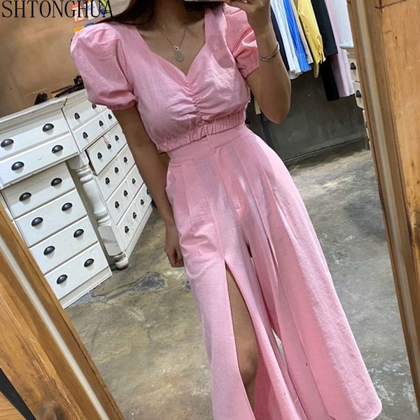 2020 summer solid two piece set женщины v-образный вырез crop tops + высокая талия широких ноги брюки дама мода европы и америка костюмов, White
2020 summer solid two piece set женщины v-образный вырез crop tops + высокая талия широких ноги брюки дама мода европы и америка костюмов, White