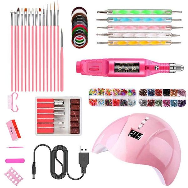 practical portable uv lamp led dry nail kit home use nail art femme acrylic art manicure set sanding cylinder drill
practical portable uv lamp led dry nail kit home use nail art femme acrylic art manicure set sanding cylinder drill