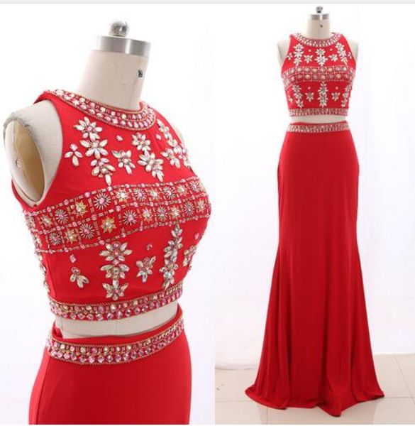 red mermaid two pieces evening party dresses jewel neck rhinestions keyhole back chiffon long prom pageant graduation dress new, Black;red
red mermaid two pieces evening party dresses jewel neck rhinestions keyhole back chiffon long prom pageant graduation dress new, Black;red