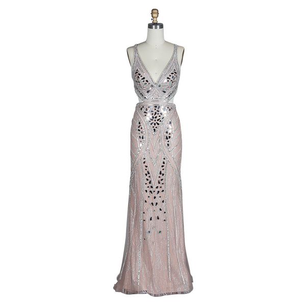 2019 new evening dress fashion lace beaded backless long dress bride banquet elegant floor birthday party ball gown, White;black
2019 new evening dress fashion lace beaded backless long dress bride banquet elegant floor birthday party ball gown, White;black