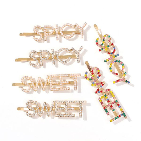 unique bling crystal letter spicy hairpins crystal shiny rhinestones letters hair clips women styling hairgrip, Golden;white
unique bling crystal letter spicy hairpins crystal shiny rhinestones letters hair clips women styling hairgrip, Golden;white