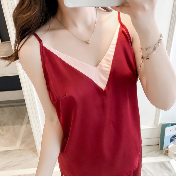 mini sleep set spaghetti girl v-neck home clothing strap&shorts nightwear intimate lingerie korean pajamas suit sleepwear, Blue;gray
mini sleep set spaghetti girl v-neck home clothing strap&shorts nightwear intimate lingerie korean pajamas suit sleepwear, Blue;gray