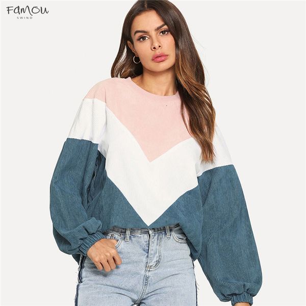 Multicolor Cut And Sew Chevron Sweatshirt Preppy Round Neck Bishop Sleeve Colorblock Regular Women Autumn Pullovers Sweatshirts
Multicolor Cut And Sew Chevron Sweatshirt Preppy Round Neck Bishop Sleeve Colorblock Regular Women Autumn Pullovers Sweatshirts