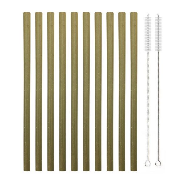 10 pcs eco-friendly yellow bamboo straws with drinking straws cleaning brush party household drinking straw tool bar accessories
10 pcs eco-friendly yellow bamboo straws with drinking straws cleaning brush party household drinking straw tool bar accessories