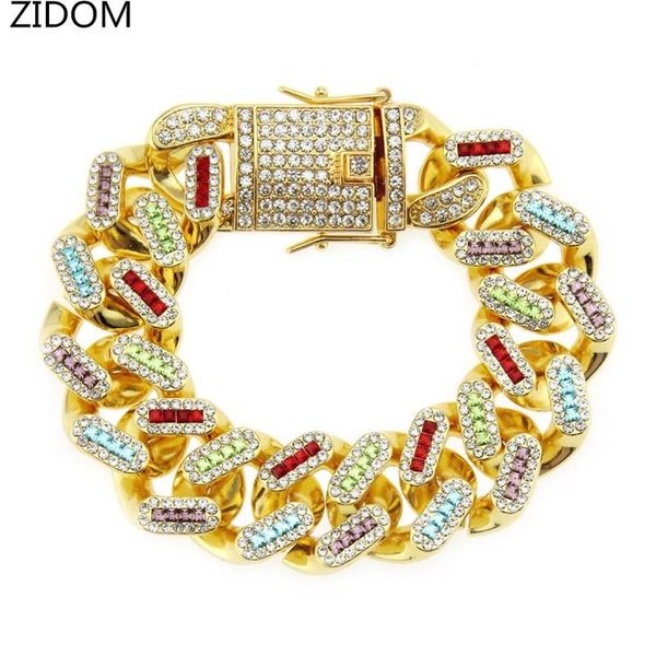 men hip hop iced out bling bracelet 22mm full colour cuban chain bracelets hiphop jewelry fashion drop shipping, Black
men hip hop iced out bling bracelet 22mm full colour cuban chain bracelets hiphop jewelry fashion drop shipping, Black