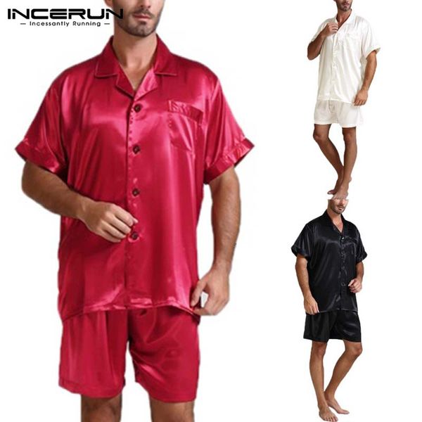 silk satin men pajamas sets fashion sleepwear suit soft short sleeve homewear shorts two piece men loungewear pajama s-5xl t1267f, Black;brown
silk satin men pajamas sets fashion sleepwear suit soft short sleeve homewear shorts two piece men loungewear pajama s-5xl t1267f, Black;brown