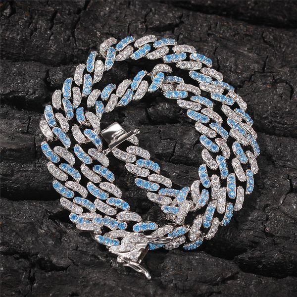 8mm miami cuban link chain iced out blue zircon white gold cuban link chains necklace fashion hip hop jewelry, Silver
8mm miami cuban link chain iced out blue zircon white gold cuban link chains necklace fashion hip hop jewelry, Silver