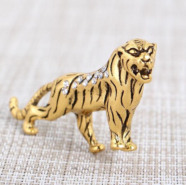 fashion- new selling retro domineering tiger zodiac animal men's brooch collar pin badge clothing accessories, Gray
fashion- new selling retro domineering tiger zodiac animal men's brooch collar pin badge clothing accessories, Gray