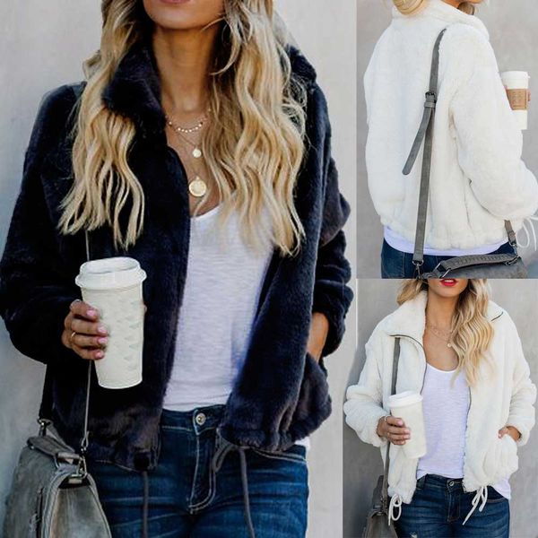 2018 winter women coat long sleeve warm short coat jacket fashion plush ladies parka women clothing, Black
2018 winter women coat long sleeve warm short coat jacket fashion plush ladies parka women clothing, Black