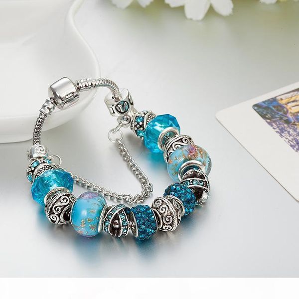 blue magic beads bracelet 925 silver pandora bracelet crystal magic beads bracelet pandora gold beads as diy jewelry gifts, Golden;silver 
blue magic beads bracelet 925 silver pandora bracelet crystal magic beads bracelet pandora gold beads as diy jewelry gifts, Golden;silver