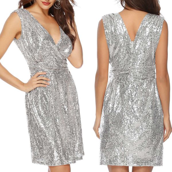 fashion women deep v neck dresses luxury women sleeveless sequins dresses new arrival party designer womens dresses streetwear clothes, White;black
fashion women deep v neck dresses luxury women sleeveless sequins dresses new arrival party designer womens dresses streetwear clothes, White;black