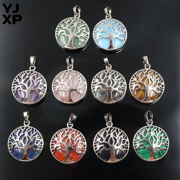 tree of life pendants plant pattern natural round stone crystal quartzs purple amethysts reiki yggdrasil lucky charm jewelry, Silver
tree of life pendants plant pattern natural round stone crystal quartzs purple amethysts reiki yggdrasil lucky charm jewelry, Silver