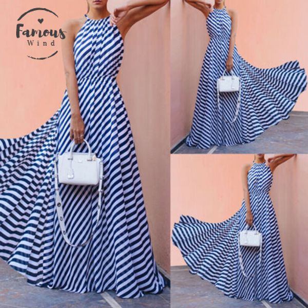 women summer pencil dresses holiday beach long maxi stripe dress strappy sleeveless sundress halter dresses drop shipping, Black;gray
women summer pencil dresses holiday beach long maxi stripe dress strappy sleeveless sundress halter dresses drop shipping, Black;gray