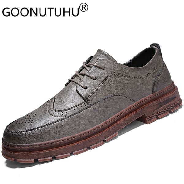 2019 style fashion men's shoes casual leather classics khaki brown black lace up shoe man nice comfortable brogue shoes for men
2019 style fashion men's shoes casual leather classics khaki brown black lace up shoe man nice comfortable brogue shoes for men