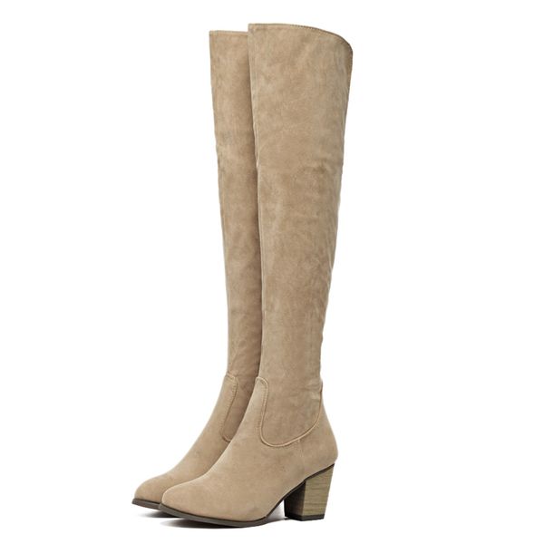 2019 fashion women boots autumn over the knee boots quality suede long block low 7cm high heels thigh high, Black
2019 fashion women boots autumn over the knee boots quality suede long block low 7cm high heels thigh high, Black