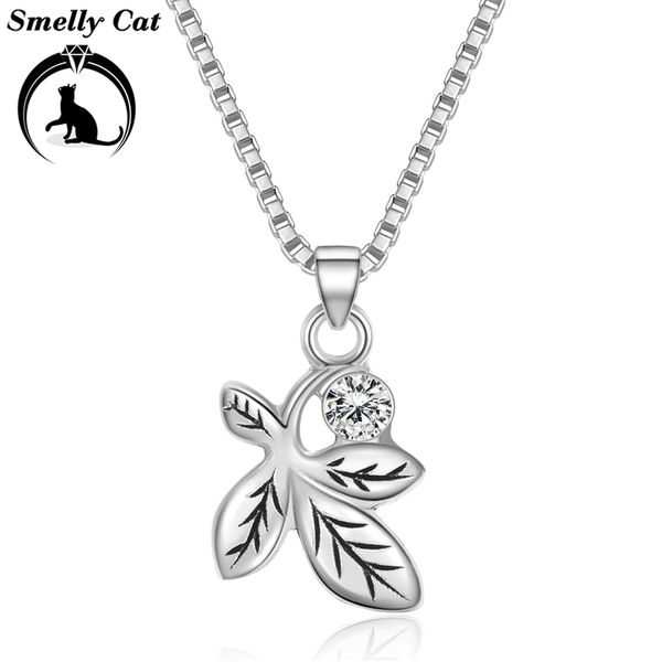 smelly cat charm leaf zircon pendant necklace 2020 new women's fashion simple temperament necklace gift jewelry, Silver
smelly cat charm leaf zircon pendant necklace 2020 new women's fashion simple temperament necklace gift jewelry, Silver