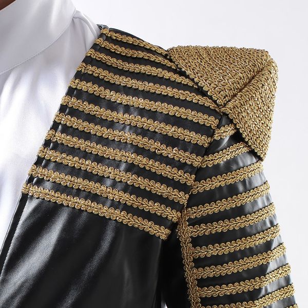 nightclub punk men personalized embroidery outerwear black red and white jacket singer stage costume performance show serve male, White;black
nightclub punk men personalized embroidery outerwear black red and white jacket singer stage costume performance show serve male, White;black