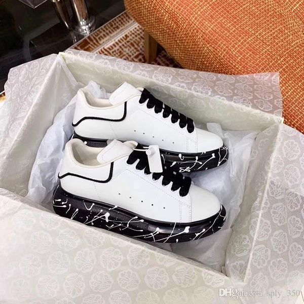 mens beat designer luxury casual shoes reflective 3m leather triple white platform trainer 20ss women fashion leisure sneaker with box, Black