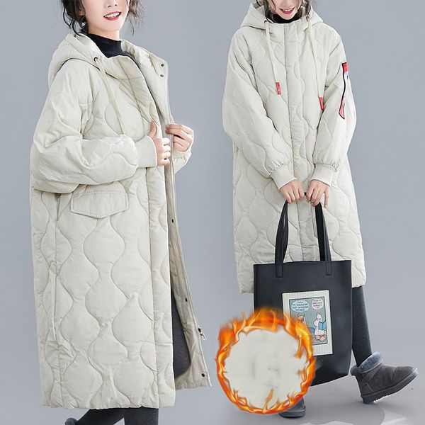 winter warm cotton quilted long jacket women plus size large size elegant clothing coats, Black
winter warm cotton quilted long jacket women plus size large size elegant clothing coats, Black