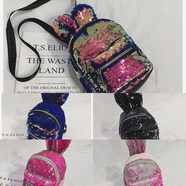 2019 cute sequins rabbit ears bag accessories children's backpack girl's little schoolbag princess accessories backpack, White
2019 cute sequins rabbit ears bag accessories children's backpack girl's little schoolbag princess accessories backpack, White