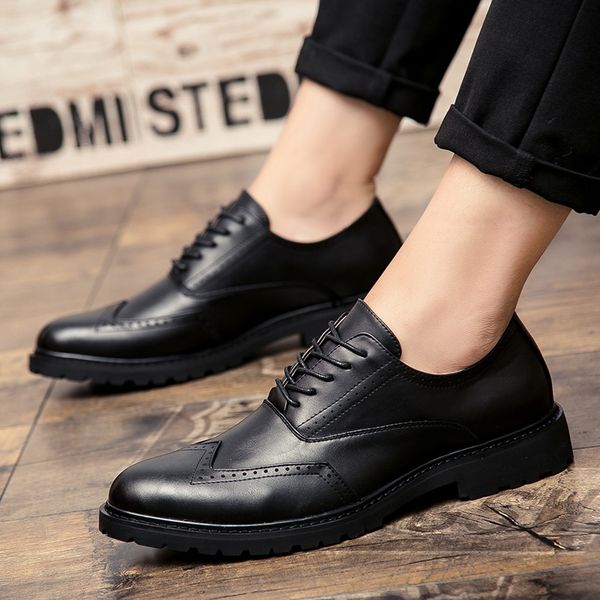 mens shoes casual brogue shoes men business leather printed pointed toe office wedding footwear fashion, Black
mens shoes casual brogue shoes men business leather printed pointed toe office wedding footwear fashion, Black