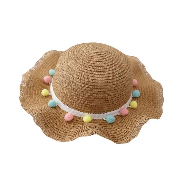 Cute Color Ball Straw Sunhat for Kids Summer Sun Visor Caps With Wide Wavy Brim Girls Beach Cap Floppy Hats bag two-piece set
Cute Color Ball Straw Sunhat for Kids Summer Sun Visor Caps With Wide Wavy Brim Girls Beach Cap Floppy Hats bag two-piece set