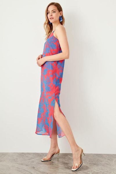 trendyol pink print dress twoss19eh0139, Black;gray