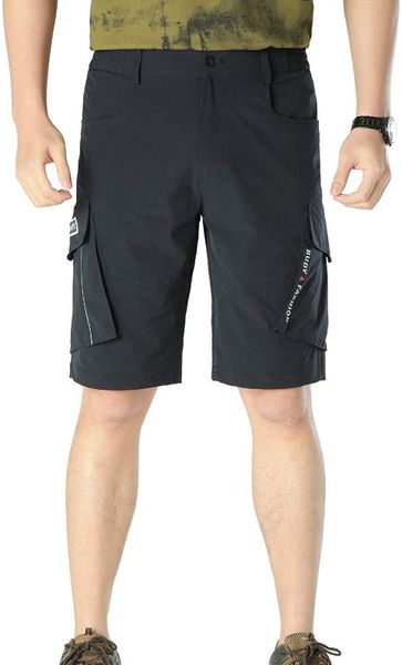 men's gym casual quick drying outdoor sports stretch multi-pocket cargo shorts pants casual lightweight calf-length pants, Black
men's gym casual quick drying outdoor sports stretch multi-pocket cargo shorts pants casual lightweight calf-length pants, Black