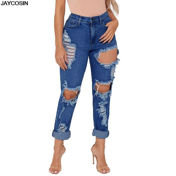 jaycosin women jeans hole ripped stretch high elastic pencil pants push up high waist denim jeans plus size mujer trousers 9812, Blue
jaycosin women jeans hole ripped stretch high elastic pencil pants push up high waist denim jeans plus size mujer trousers 9812, Blue