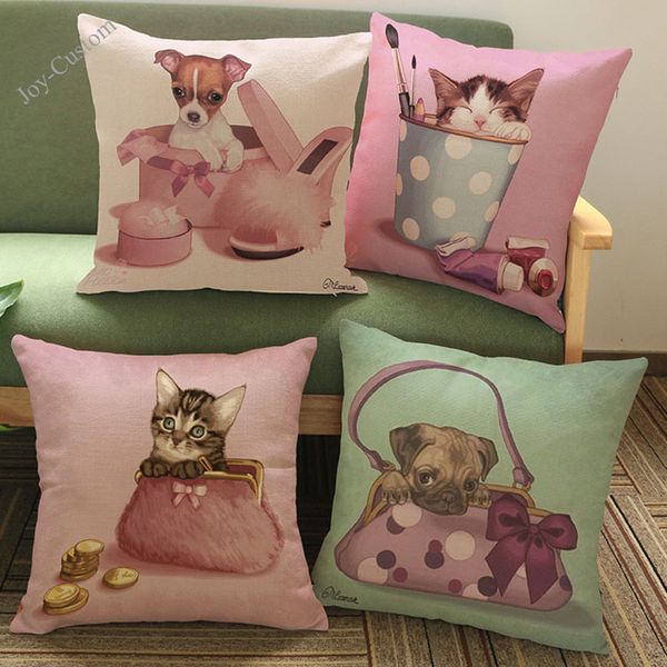 cartoon cute pet dog and cat pattern pillow cases animal sofa chair decoration cushion cover gifts for friends
cartoon cute pet dog and cat pattern pillow cases animal sofa chair decoration cushion cover gifts for friends