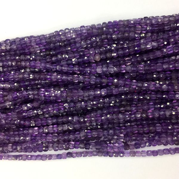genuine natural dark purple amethyst hand cut faceted square cube small beads necklaces or bracelets 4mm 5mm 6mm 16" 06099, Black
genuine natural dark purple amethyst hand cut faceted square cube small beads necklaces or bracelets 4mm 5mm 6mm 16" 06099, Black