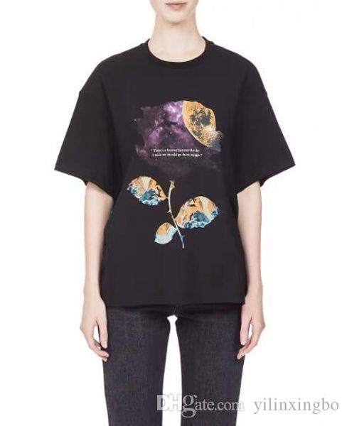 2020 new new men and women with the same t shirts starry sky colored flowers digital direct injection process printed t shirts, White
2020 new new men and women with the same t shirts starry sky colored flowers digital direct injection process printed t shirts, White