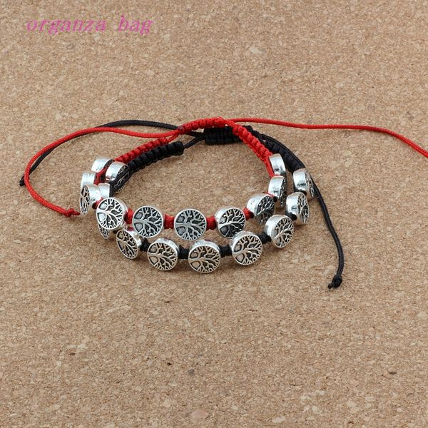6pcs/lots antique silver tone alloy tree of life beads adjustable red / black cord wrist bracelet c-43, Golden;silver
6pcs/lots antique silver tone alloy tree of life beads adjustable red / black cord wrist bracelet c-43, Golden;silver