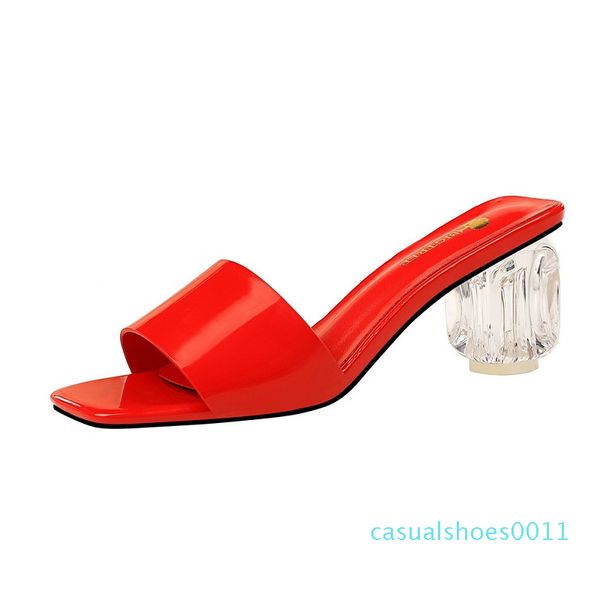 summer women high heels slippers transparent block heel sandals open toe ladies slides square toe shoes black red yellow c11
summer women high heels slippers transparent block heel sandals open toe ladies slides square toe shoes black red yellow c11