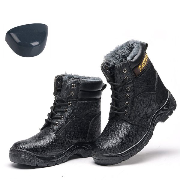 winter fur warm steel toe work boot for men plus size leather ankle non-slip puncture proof safety shoes footwear, Black
winter fur warm steel toe work boot for men plus size leather ankle non-slip puncture proof safety shoes footwear, Black