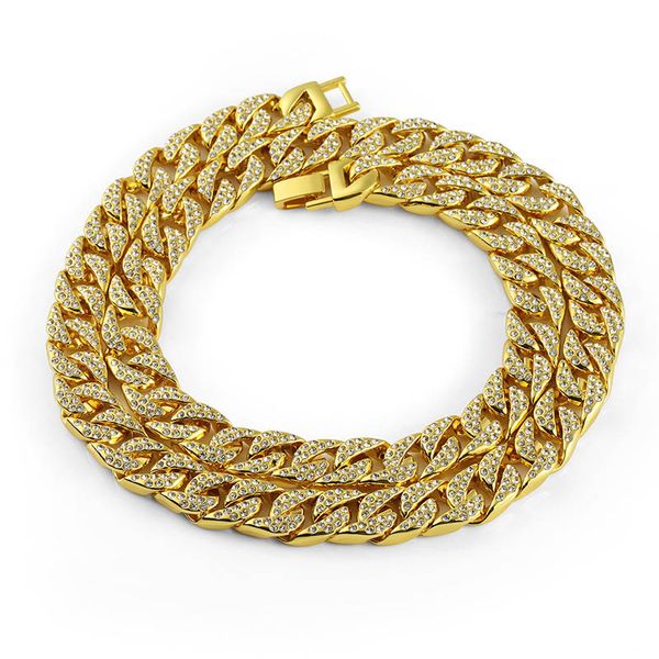 iced out bling rhinestone golden finish miami cuban link chain necklace men's hip hop necklace jewelry 16,18, 20,24 inch, Silver
iced out bling rhinestone golden finish miami cuban link chain necklace men's hip hop necklace jewelry 16,18, 20,24 inch, Silver