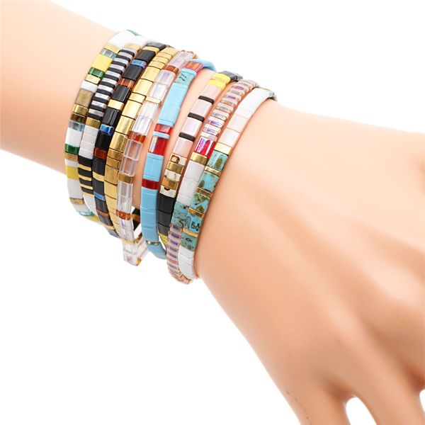 bohemian hand-woven miyuki tila colorful beads friendship bracelets bangle holiday gift jewelry bracelets for women, Golden;silver
bohemian hand-woven miyuki tila colorful beads friendship bracelets bangle holiday gift jewelry bracelets for women, Golden;silver