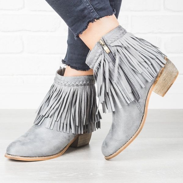 nice new women fringe ankle boots retro solid suede low heel female autumn zipper casual booties shoes ladies 35-53, Black
nice new women fringe ankle boots retro solid suede low heel female autumn zipper casual booties shoes ladies 35-53, Black
