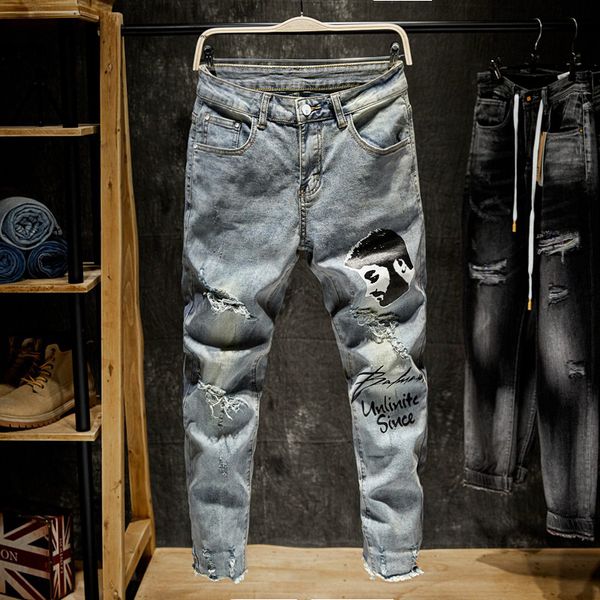 men slim fit denim jeans skinny long jeans men holes blue new fashion elastic casual denim
men slim fit denim jeans skinny long jeans men holes blue new fashion elastic casual denim
