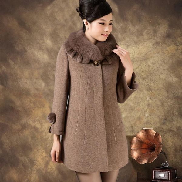 winter mother women fur collar cashmere medium-long woolen coat plus size 5xl autumn women wool coat j432, Black
winter mother women fur collar cashmere medium-long woolen coat plus size 5xl autumn women wool coat j432, Black