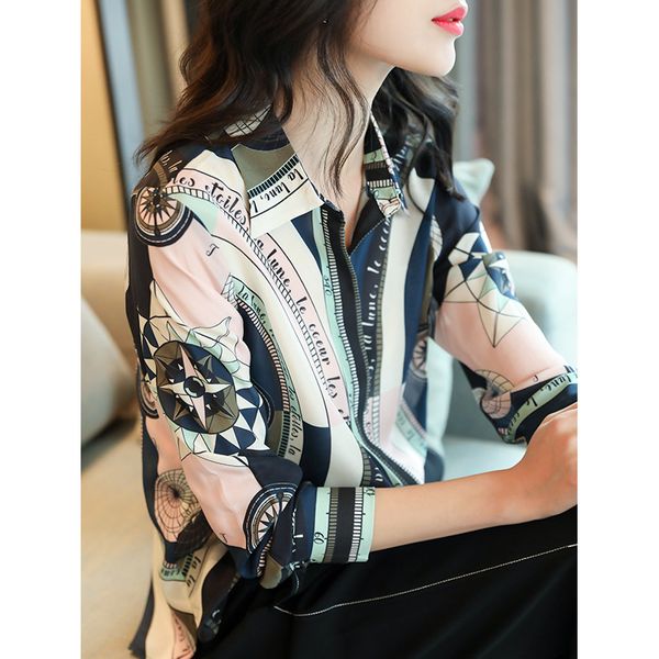 real silk shirt women office lady women blouses spring autumn vintage print shirts blusas mujer de moda s0710 yy2816, White
real silk shirt women office lady women blouses spring autumn vintage print shirts blusas mujer de moda s0710 yy2816, White