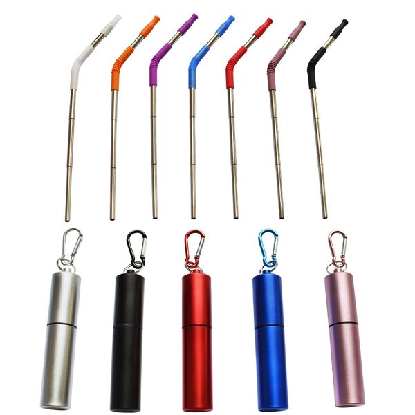 New Stainless Steel Telescopic Straw 304 Stainless Steel Folding Straw Portable Silicone Combination Set Anti-Tongue Straws
New Stainless Steel Telescopic Straw 304 Stainless Steel Folding Straw Portable Silicone Combination Set Anti-Tongue Straws