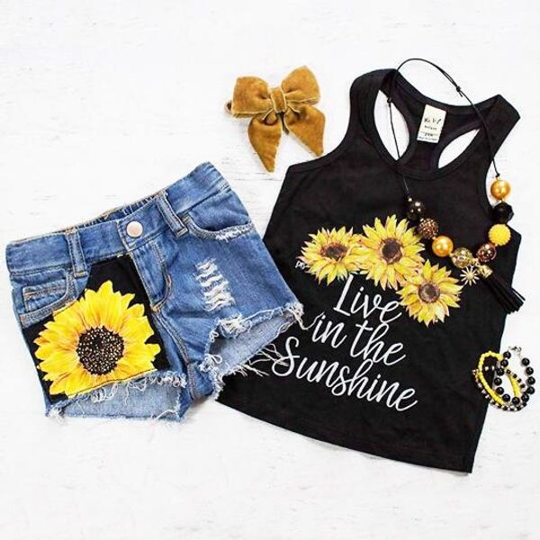 sunflower toddler baby girl set clothes sleeveless letter vest tank short pants summer outfits set clothes, White
sunflower toddler baby girl set clothes sleeveless letter vest tank short pants summer outfits set clothes, White