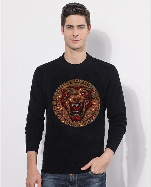 sweater men drill pullovers new fashion casual sweater autumn winter warm men clothes slim fit diamonds, White;black
sweater men drill pullovers new fashion casual sweater autumn winter warm men clothes slim fit diamonds, White;black