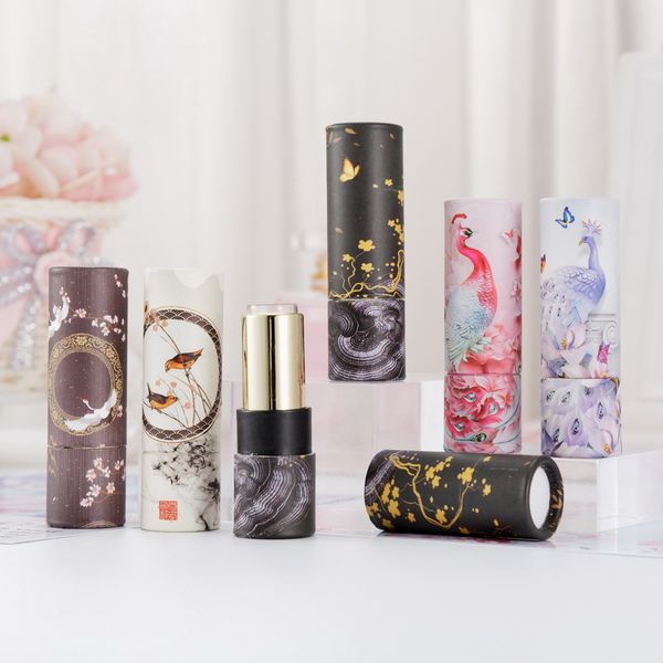 peacock bird pattern paper lipstick tube 12.1mm empty lip balm tube refillable lip rouge packing container
peacock bird pattern paper lipstick tube 12.1mm empty lip balm tube refillable lip rouge packing container