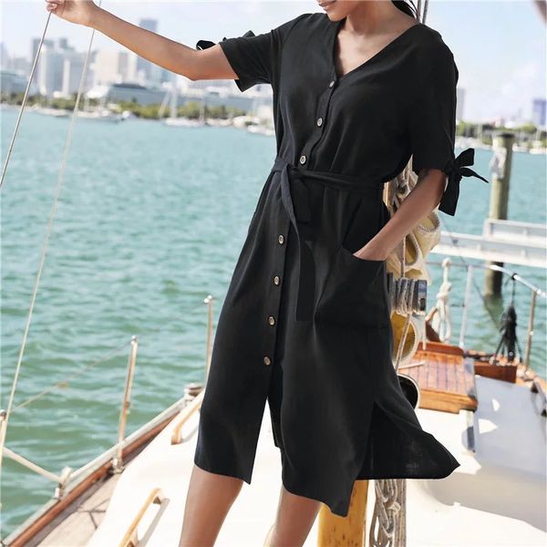 cotton tunic beach cover up v-neck bikini cover up dresses pareos de playa mujer swim vestidos playa sarong, White;black
cotton tunic beach cover up v-neck bikini cover up dresses pareos de playa mujer swim vestidos playa sarong, White;black